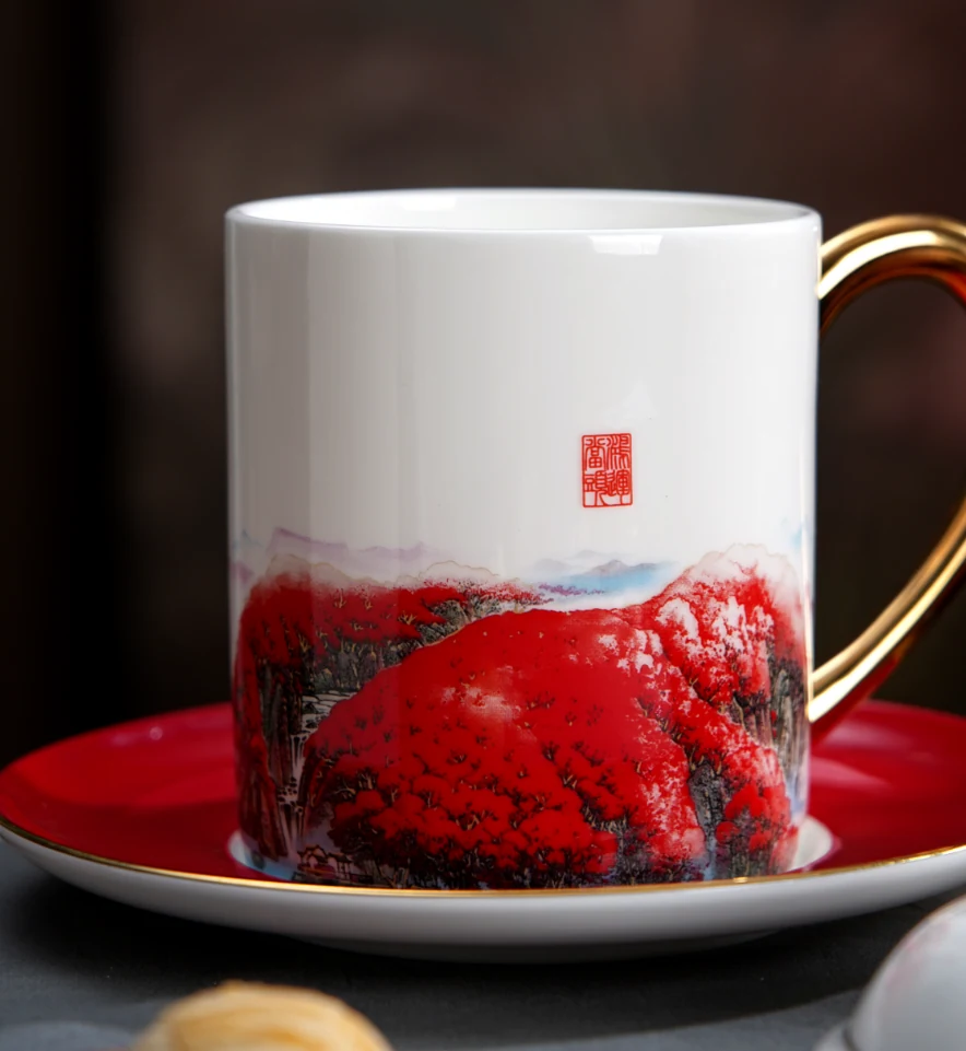 Good Fortune Bone China Infuser Cup — view 3