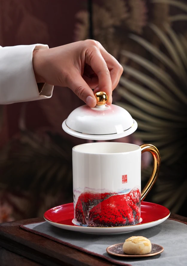 Good Fortune Bone China Infuser Cup — view 4